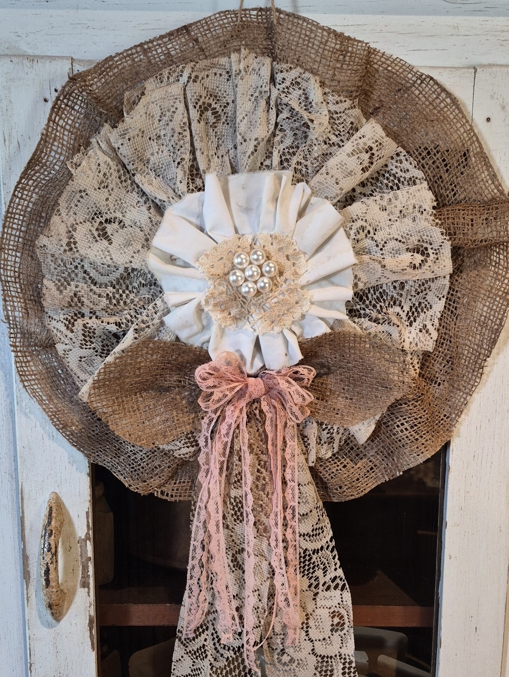 Large shabby chic flower